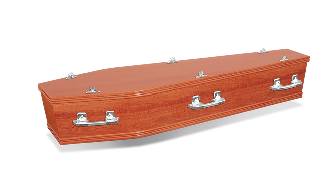 Ashmore Golden Teak Coffin